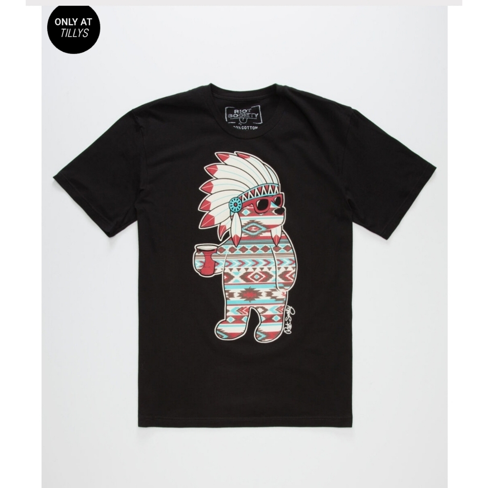 Riot Society Native Party Bear T-shirt